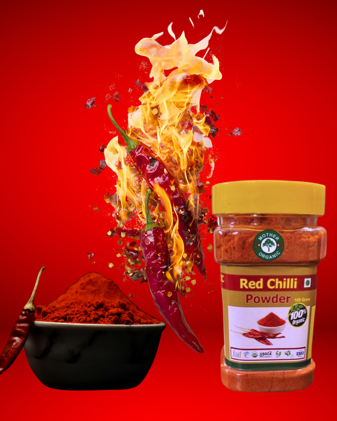Red Chilli Powder Bottle